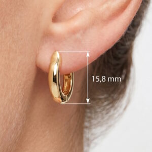 Smukt designede hoops i forgyldt sølv Rask Jewelry Denmark