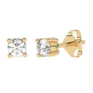 Solitaire Øreringe med 0.10 ct. LG Diamanter i guld