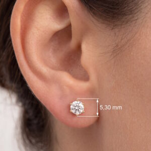 Solitaire ørestikker med 0.5ct. LG Diamanter i guld
