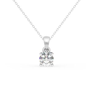 Solitaire Halskæde med 0.10 ct. LG Diamant i hvidguld