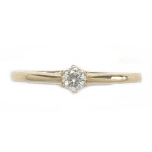 CO₂ fri Solitairering 0.15ct. W-si 18 karat guld str. 53